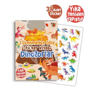 Tükenmeyen Jöle Stickerlar Dinozorlar 